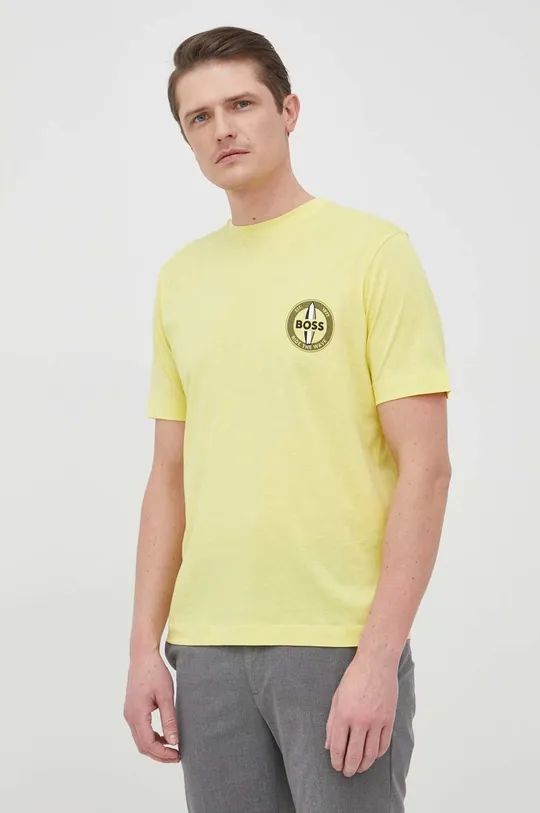 κίτρινο Μπλουζάκι BOSS