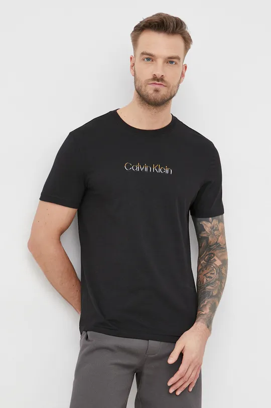 czarny Calvin Klein t-shirt Męski