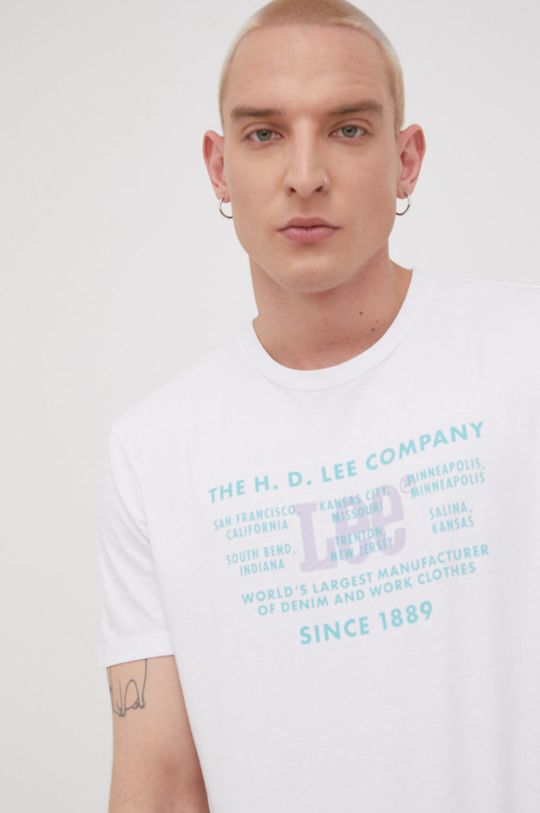 bela Bombažen t-shirt Lee
