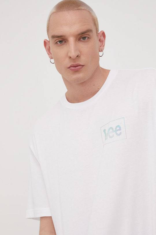 bela Bombažen t-shirt Lee
