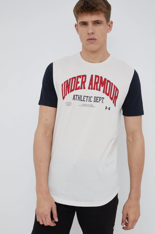 Under Armour t-shirt 1370515 beżowy