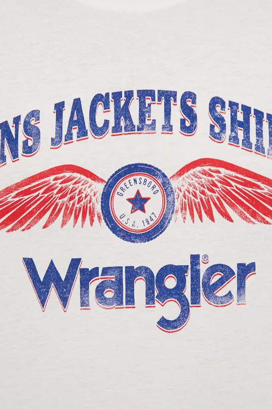 bež Bombažen t-shirt Wrangler