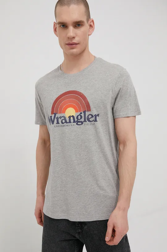 sivá Tričko Wrangler Pánsky