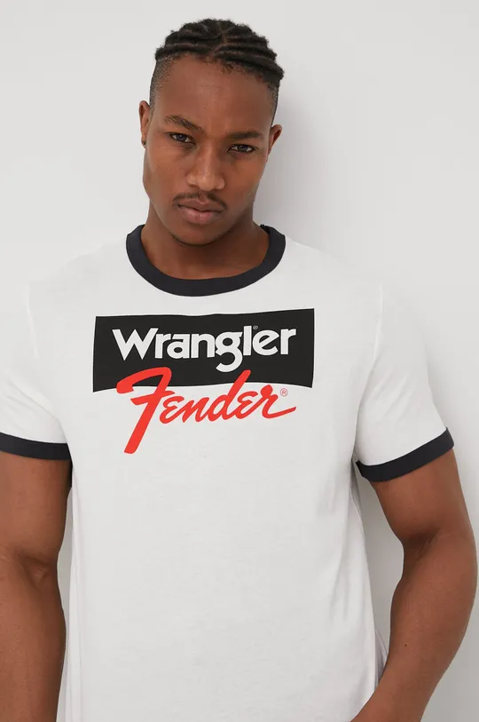 γκρί Βαμβακερό μπλουζάκι Wrangler Ανδρικά