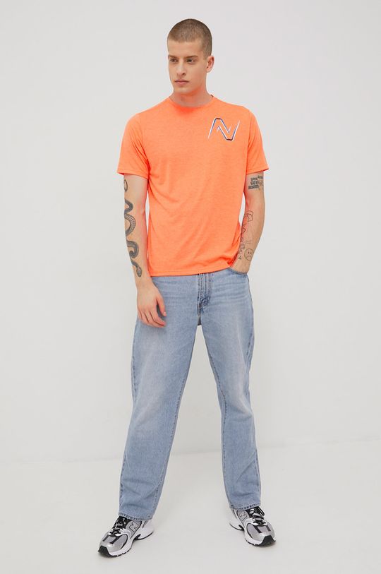 Tréninkové tričko New Balance MT21277VO2 oranžová