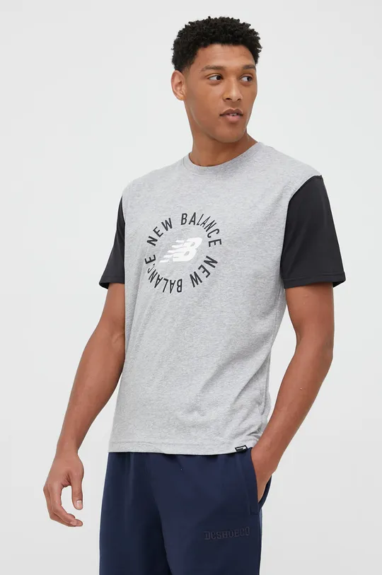 siva Kratka majica New Balance