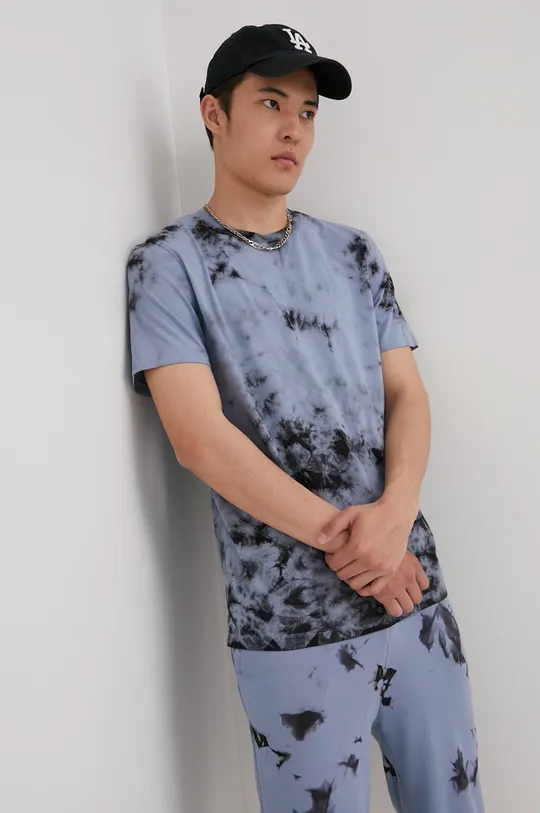 fialová Bavlnené tričko Produkt by Jack & Jones Pánsky