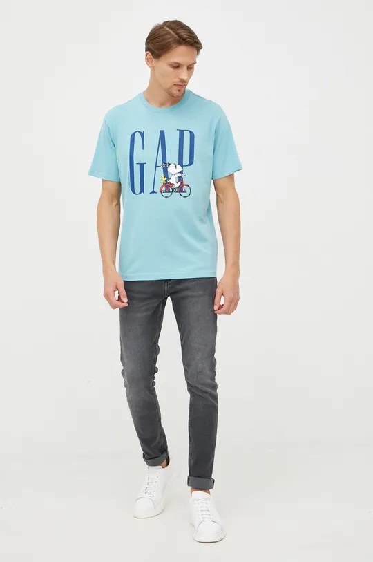 GAP t-shirt niebieski