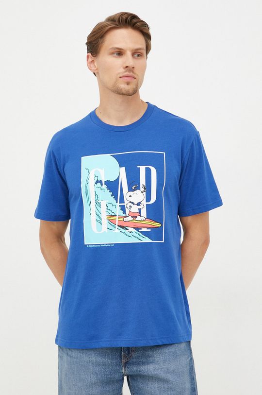 niebieski GAP t-shirt Męski