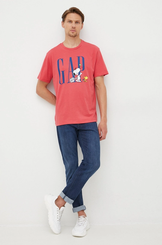 piros GAP t-shirt Férfi