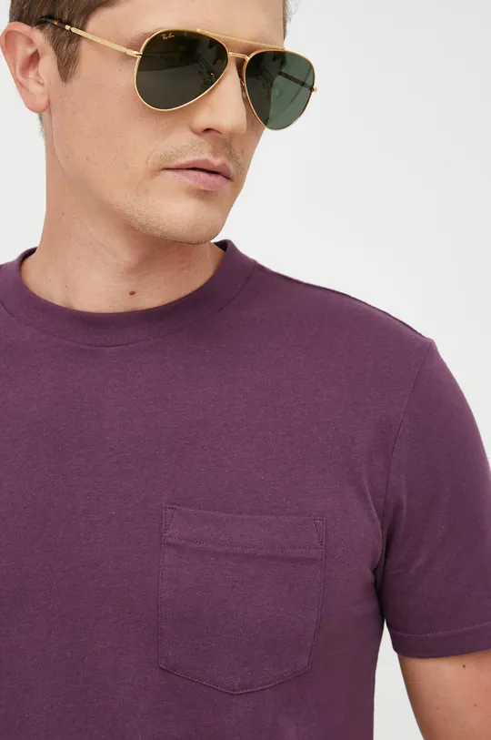 vijolična Bombažna kratka majica GAP