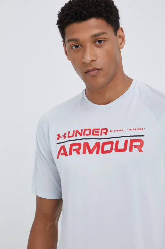szary Under Armour t-shirt treningowy Tech 2.0 Wordmark 1370538