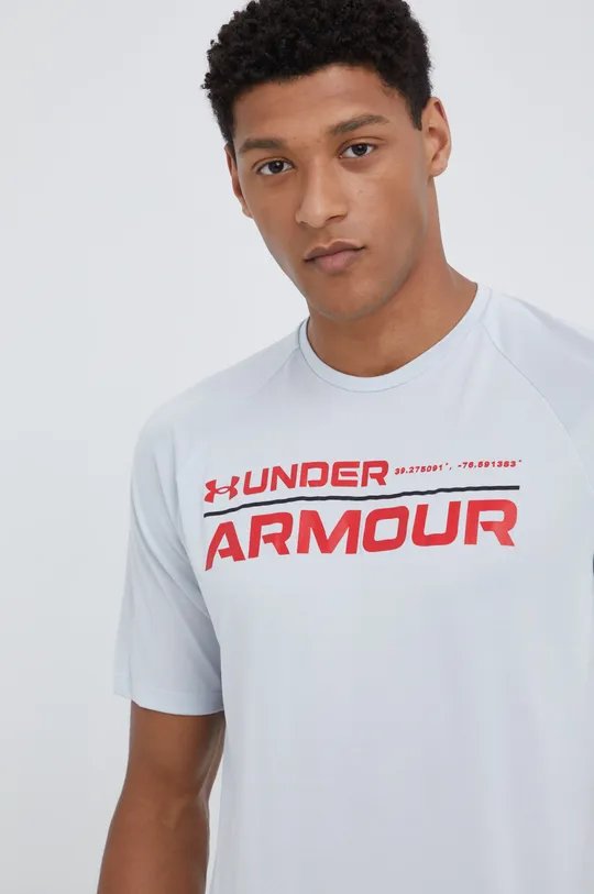 γκρί Μπλουζάκι προπόνησης Under Armour Tech 2.0 Wordmark