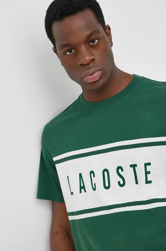 zielony Lacoste t-shirt bawełniany TH1295
