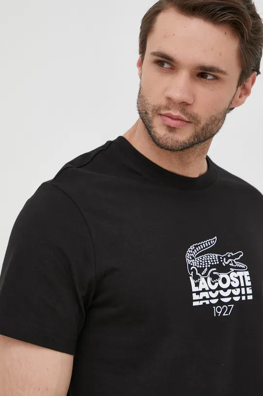 czarny Lacoste t-shirt bawełniany TH1228