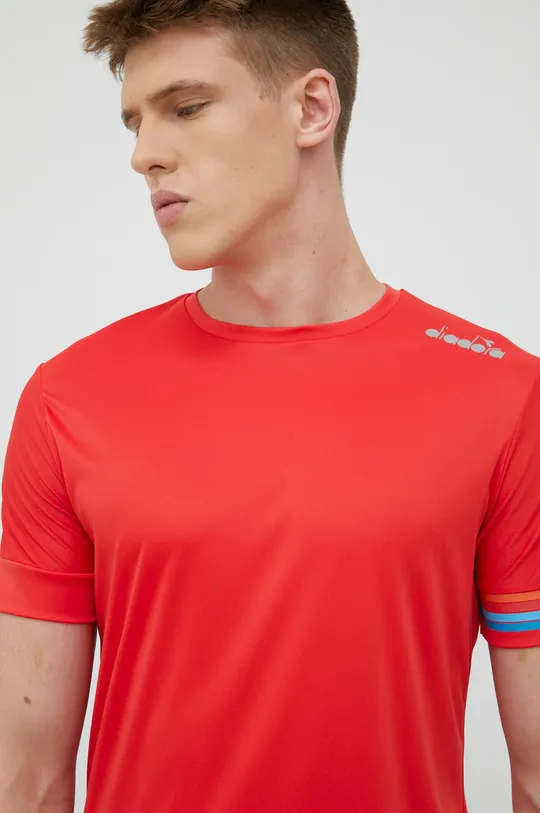 κόκκινο Μπλουζάκι για τρέξιμο Diadora