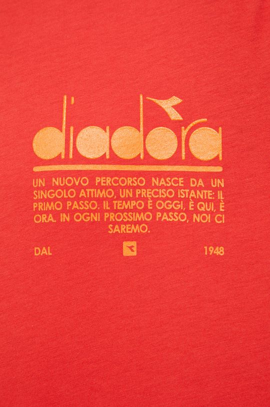 czerwony Diadora t-shirt bawełniany