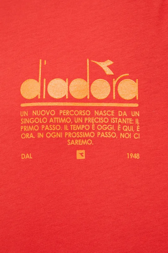 κόκκινο Βαμβακερό μπλουζάκι Diadora