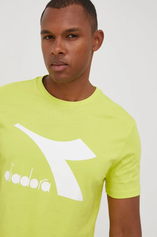 πράσινο Βαμβακερό μπλουζάκι Diadora Ανδρικά