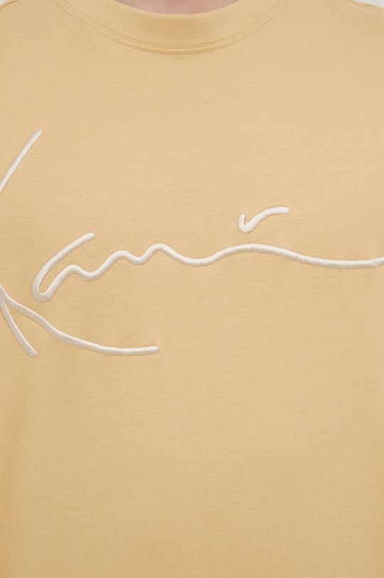 béžová Bavlněné tričko Karl Kani