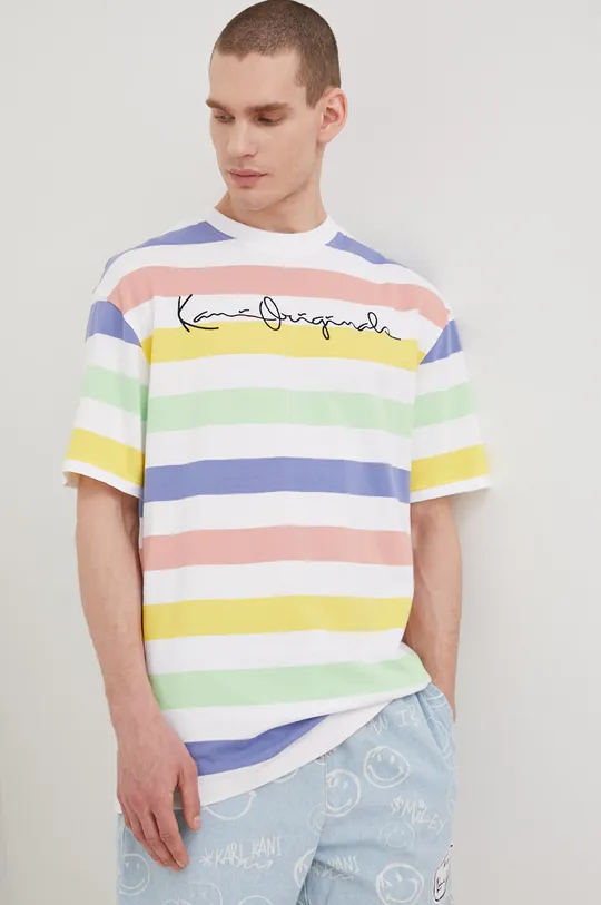 Βαμβακερό μπλουζάκι Karl Kani πολύχρωμο
