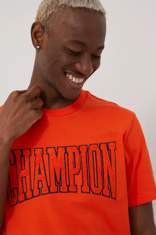 pomarańczowy Champion t-shirt bawełniany 217172