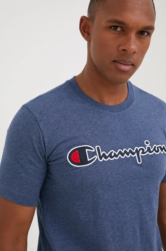 niebieski Champion t-shirt bawełniany 217814 Męski
