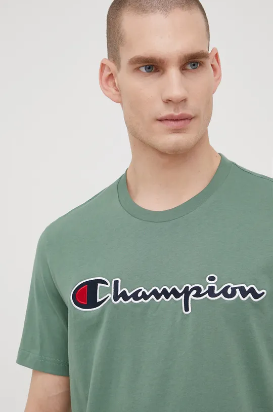 zielony Champion t-shirt bawełniany 217814 Męski