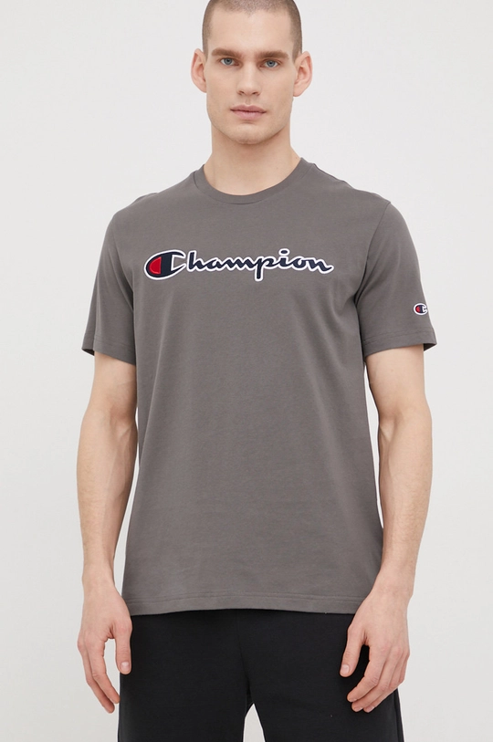 Champion t-shirt bawełniany 217814 szary