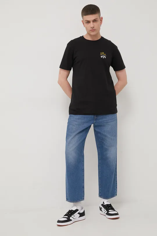 Βαμβακερό μπλουζάκι Billabong Billabong X The Simpsons μαύρο