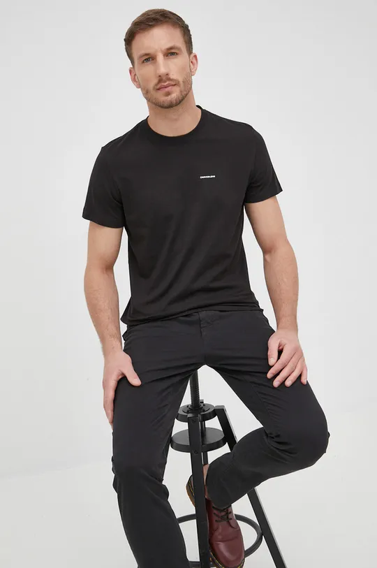 czarny Calvin Klein Jeans t-shirt bawełniany (2-pack) J30J315194.PPYY Męski
