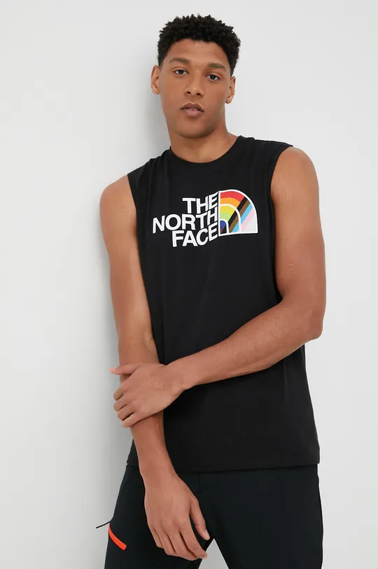 μαύρο Βαμβακερό μπλουζάκι The North Face Pride Ανδρικά