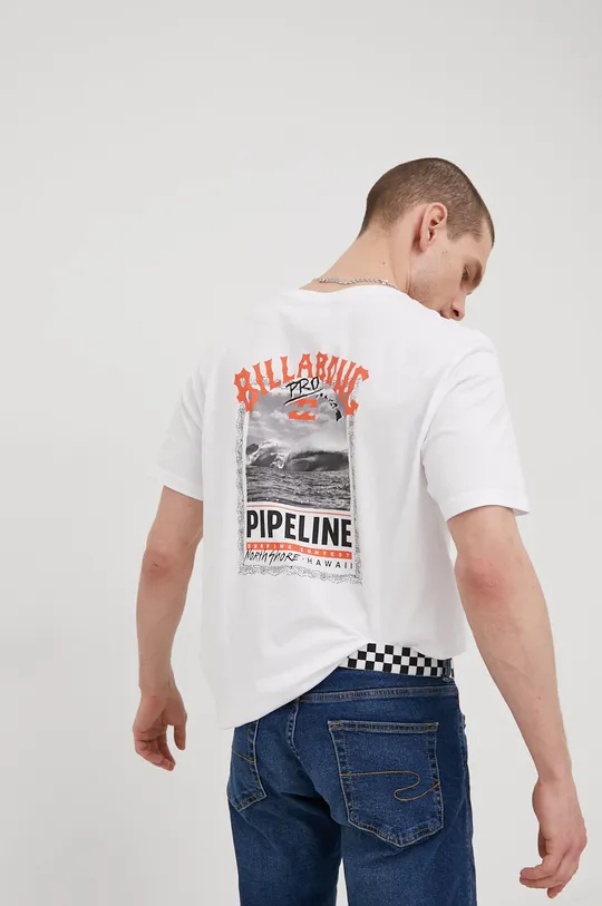 bela Bombažen t-shirt Billabong Moški