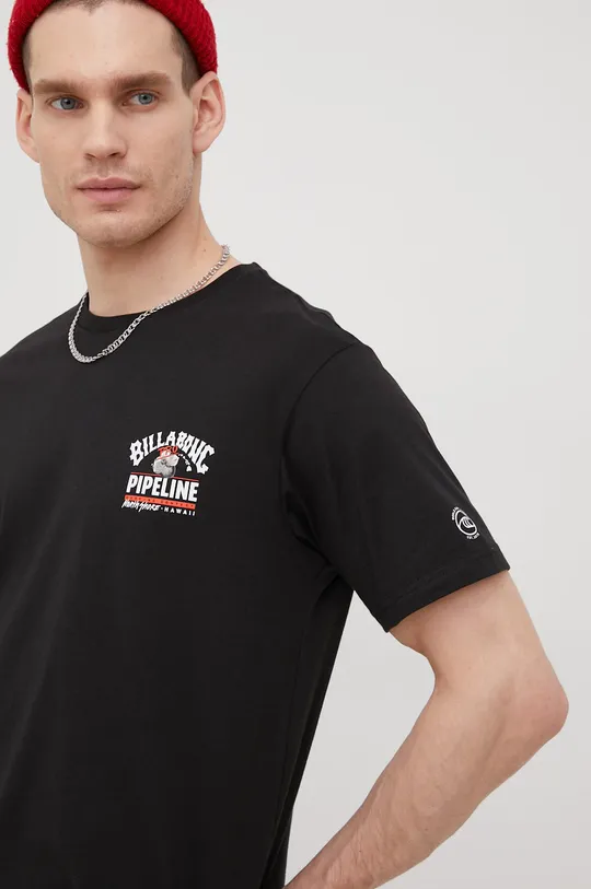 črna Bombažen t-shirt Billabong