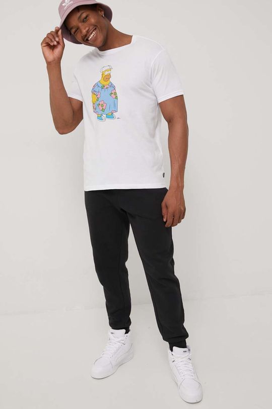 Bavlnené tričko Billabong Billabong X The Simpsons biela