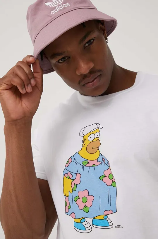 λευκό Βαμβακερό μπλουζάκι Billabong Billabong X The Simpsons