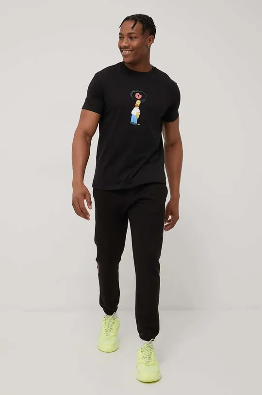 Billabong t-shirt bawełniany Billabong x The Simpsons czarny