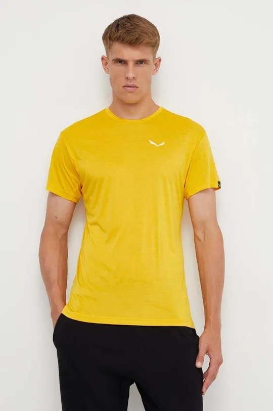 κίτρινο Αθλητικό μπλουζάκι Salewa Puez Melange