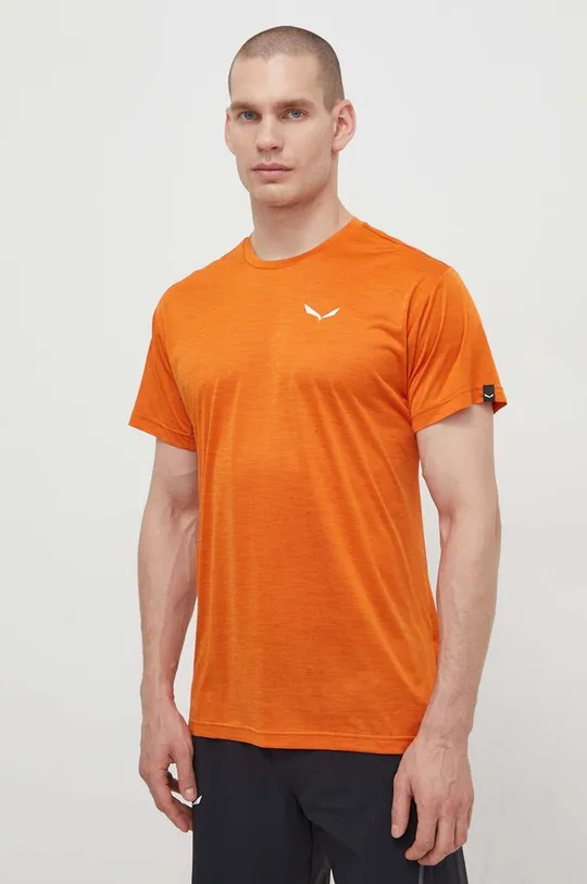 pomarańczowy Salewa t-shirt sportowy Puez Melange Dry