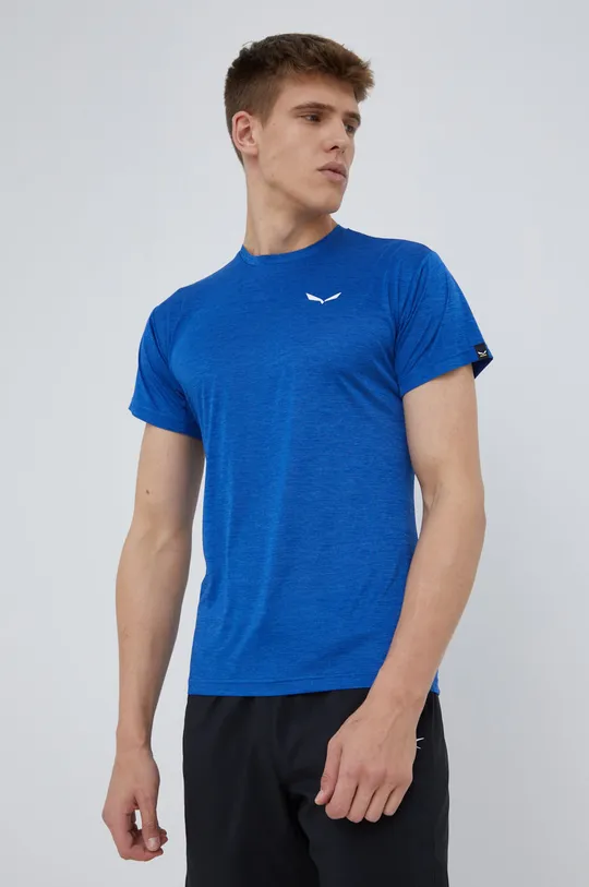 Salewa t-shirt sportowy Puez Melange Dry niebieski