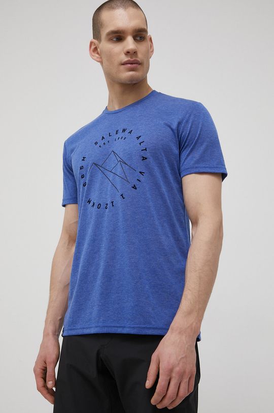 niebieski Salewa t-shirt sportowy Alta Via Męski