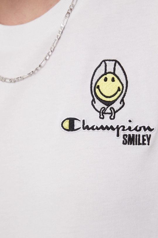 Champion t-shirt bawełniany CHAMPION X SMILEY 218220 Męski