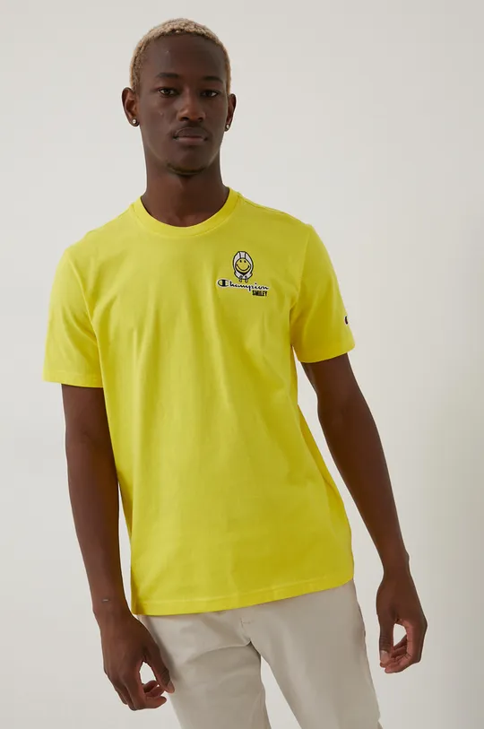 yellow Champion cotton T-shirt CHAMPION X SMILEY