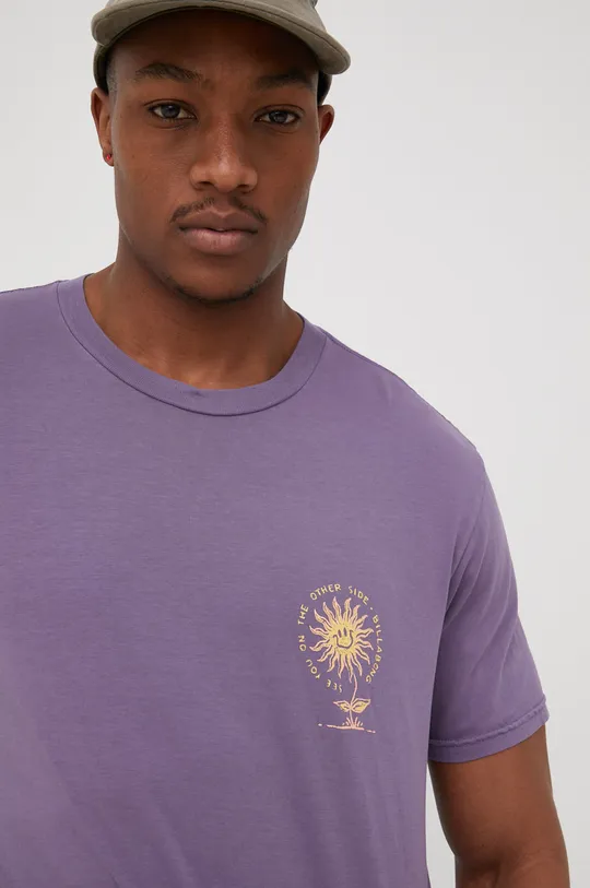 fialová Bavlnené tričko Billabong