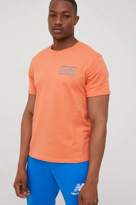 Bombažen t-shirt Billabong oranžna