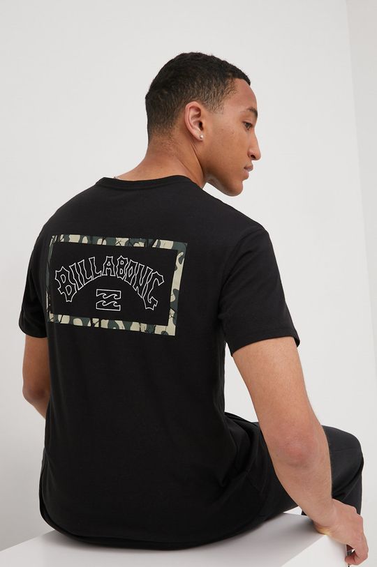 černá Bavlněné tričko Billabong Pánský