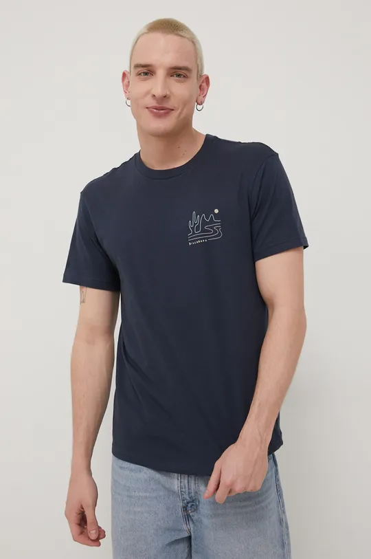 Βαμβακερό μπλουζάκι Billabong σκούρο μπλε
