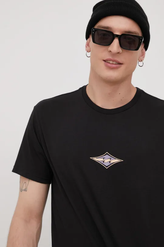 črna Bombažen t-shirt Billabong