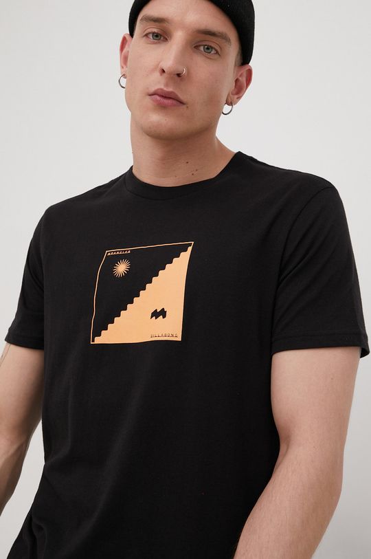 czarny Billabong t-shirt bawełniany Billabong x Wrangler Męski