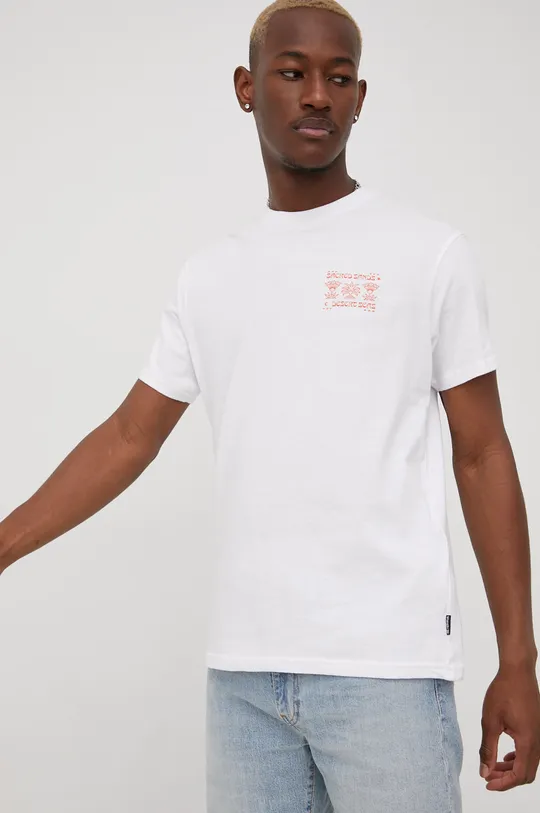 biały Billabong t-shirt bawełniany Billabong x Wrangler Męski